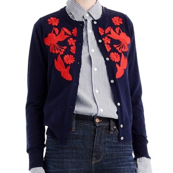 J. Crew Sweaters - J Crew | “Jackie” Embroidered Cardigan
